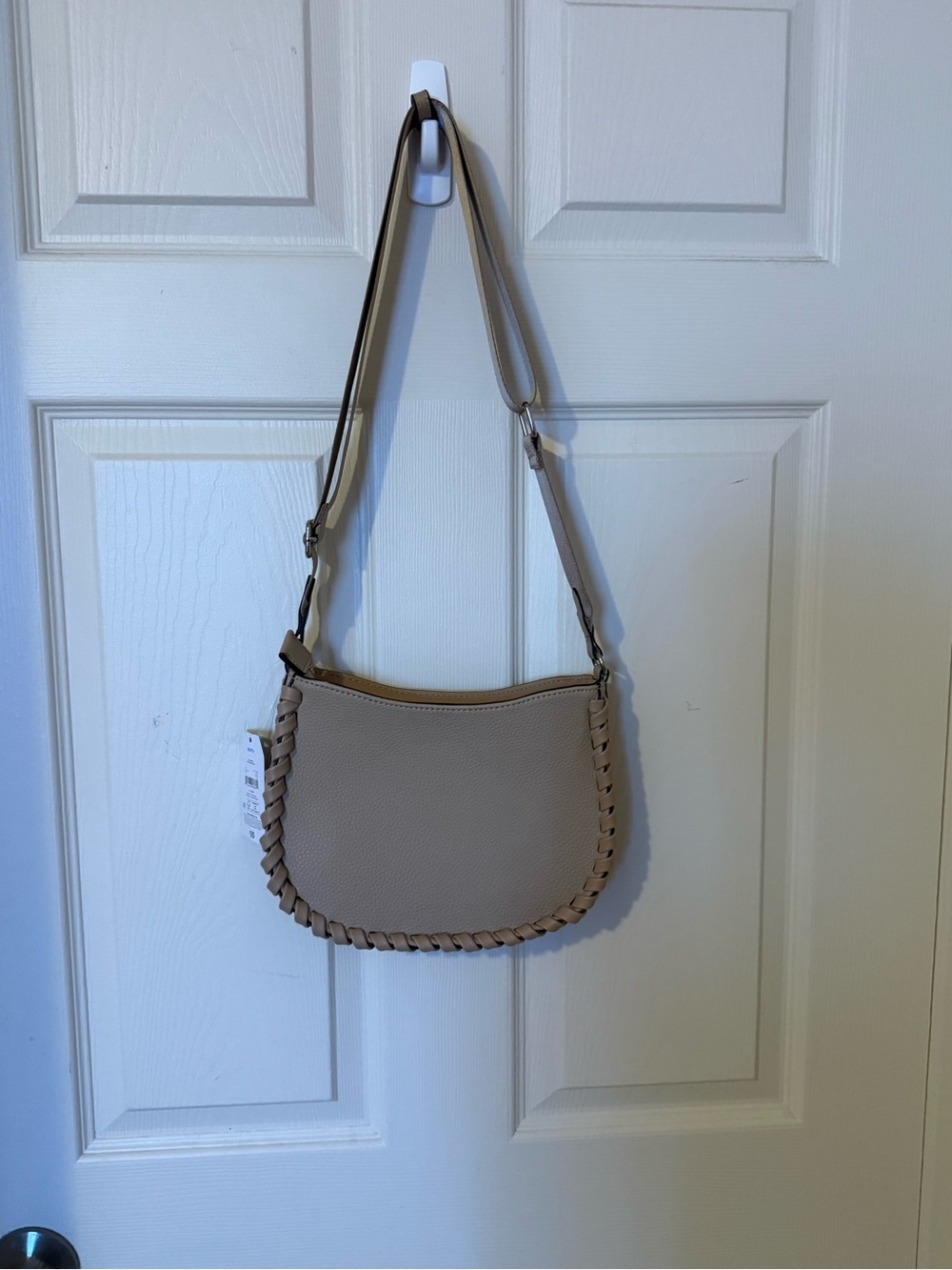 Neutral Braided Edge Crossbody Bag - Women's Handbag NWT